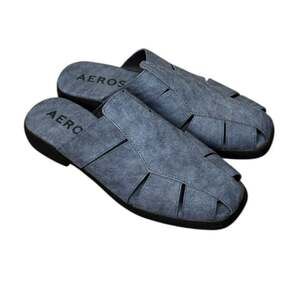 Aerosoles 4Ever Denim Fisherman Mule Sandals Womens Size 7 Blue Gray